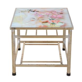 新款家用不锈钢取暖烤火桌子正四方形冬季电炉餐饭折叠组装桌架子