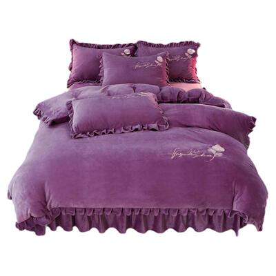 牛奶金貂绒四件套冬季双面毛绒