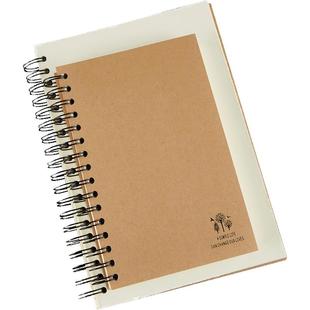 【自由写】牛皮厚空白线圈本b5加厚简约ins空白可拆卸活页本方格横线笔记本子a5内页纯白复古学生记事白纸本