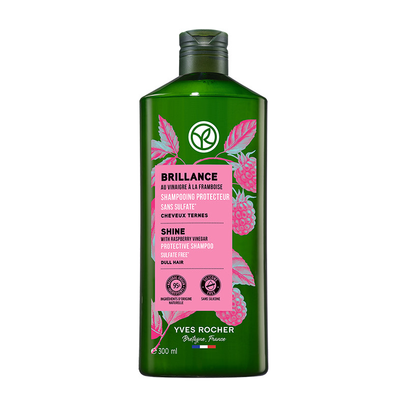 YVES ROCHER 伊夫黎雪 法国亮泽覆盆子洗发水+护发素+护发醋150ml