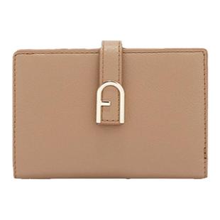 【甄选礼遇】FURLA芙拉FLOW牛皮小号女士短款双折钱包卡包二合一