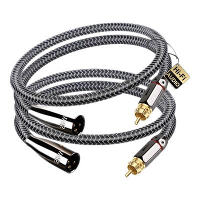 SKW高端镀银平衡线RCA转卡侬母线