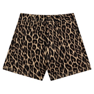 HONORE古月  独家定染 90s高阶超模豹纹自带打底短裙+短裤