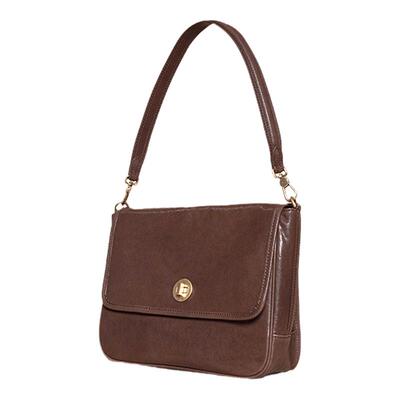 食草堂小方包轻奢小众包包黑标植鞣腋下包可可包大容量通勤包秋鸣