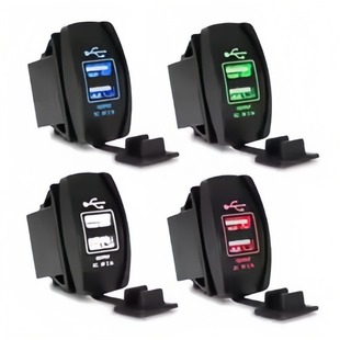 双USB接口双端口3.1A摩托车防水适用于LED12V充电充电器插座汽车