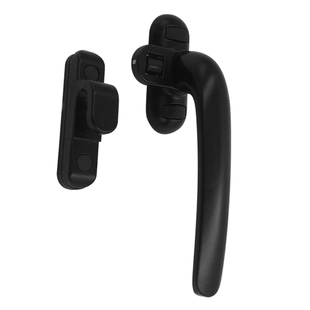 50型铝合金窗户拉手 平开窗七字执手 内开窗外开窗带锁扣滚轮把手