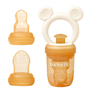 马博士咬咬乐水果辅食器婴儿吃果蔬果泥袋宝宝牙胶硅胶磨牙棒推进