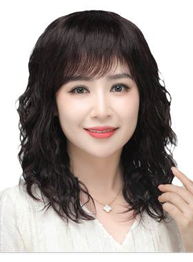 美蝶全真人发丝气质减龄斜刘海