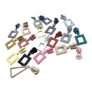 5号树脂拉锁夹克外套包包校服拉头链扣黑色蓝色粉色黄色红拉链头