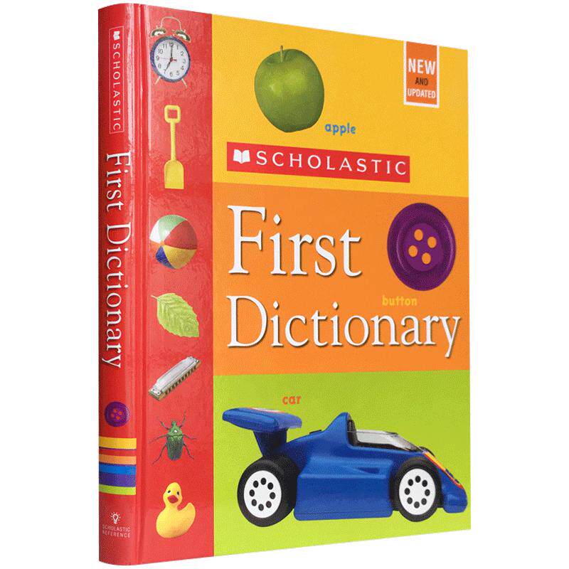 英文原版绘本 Scholastic First Dictionary 学乐 儿童图画图解辞典 精装 4-8岁学生启蒙阅读学习词典英语 正版进口图画书彩色插图
