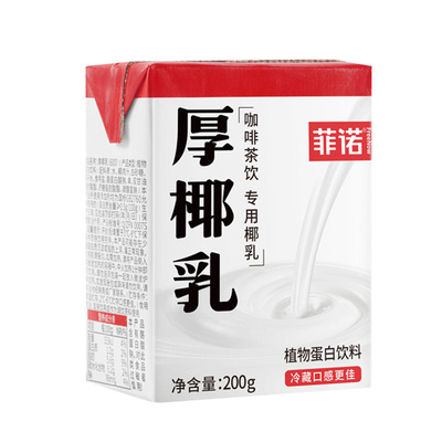 菲诺厚椰乳200g*24整箱咖啡专用
