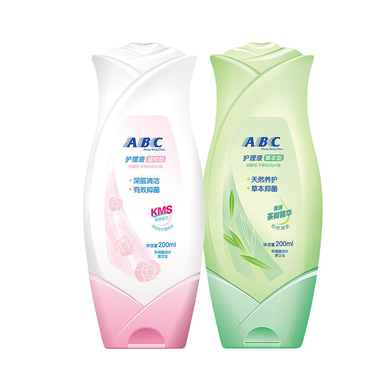 ABC卫生女性私处洗液养护清洁护理液200ml洁阴抑菌呵护家庭装