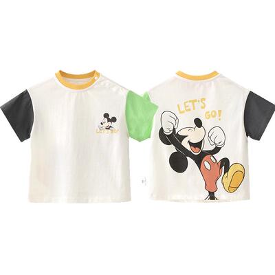 迪士尼短袖纯棉儿童T恤2025新款