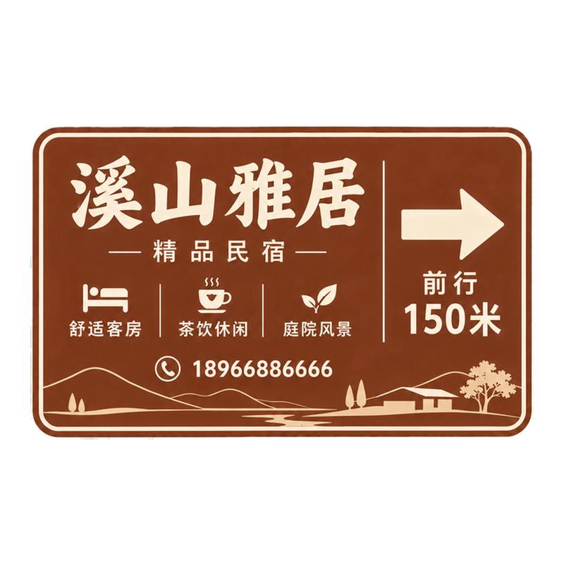 民宿方向指示牌户外道路标牌立柱标志牌/提示牌/付款