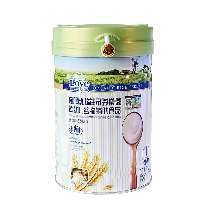 爱智蓝有机米粉婴儿宝宝辅食罐装