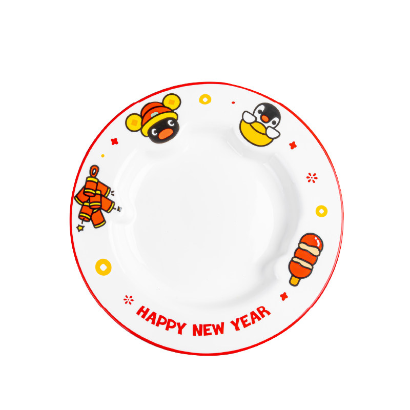 言仓Pingu新年快乐草帽盘