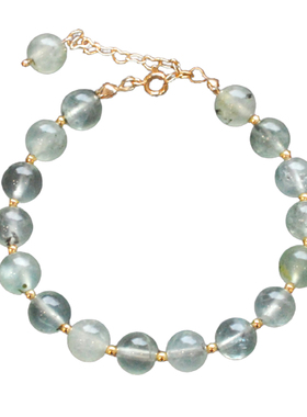 天然葡萄石手链女绿色