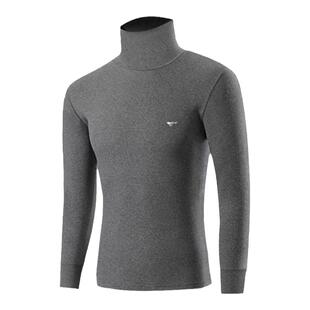 七匹狼高领秋衣男款打底100%全棉毛衫上衣纯棉保暖内衣套装男上身