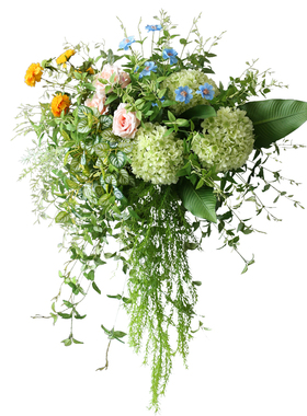 野花仿真花艺讲台植物挂花森系