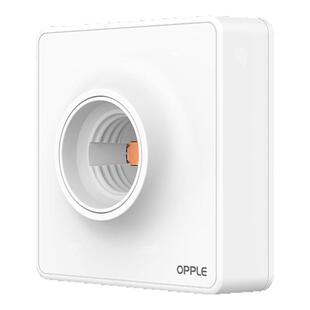 欧普明装灯座E27螺口灯泡灯头底座86型LED灯泡螺旋明线盒灯座插座