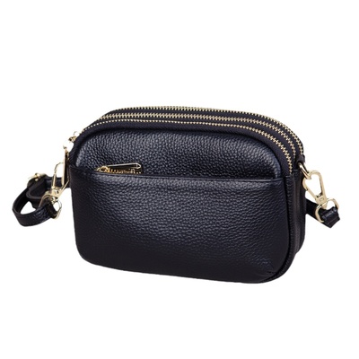 真皮通勤单肩斜挎小方包妈妈包