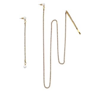 925银针超个性发夹耳环一体式流苏耳坠网红气质夸张长款耳钉耳饰