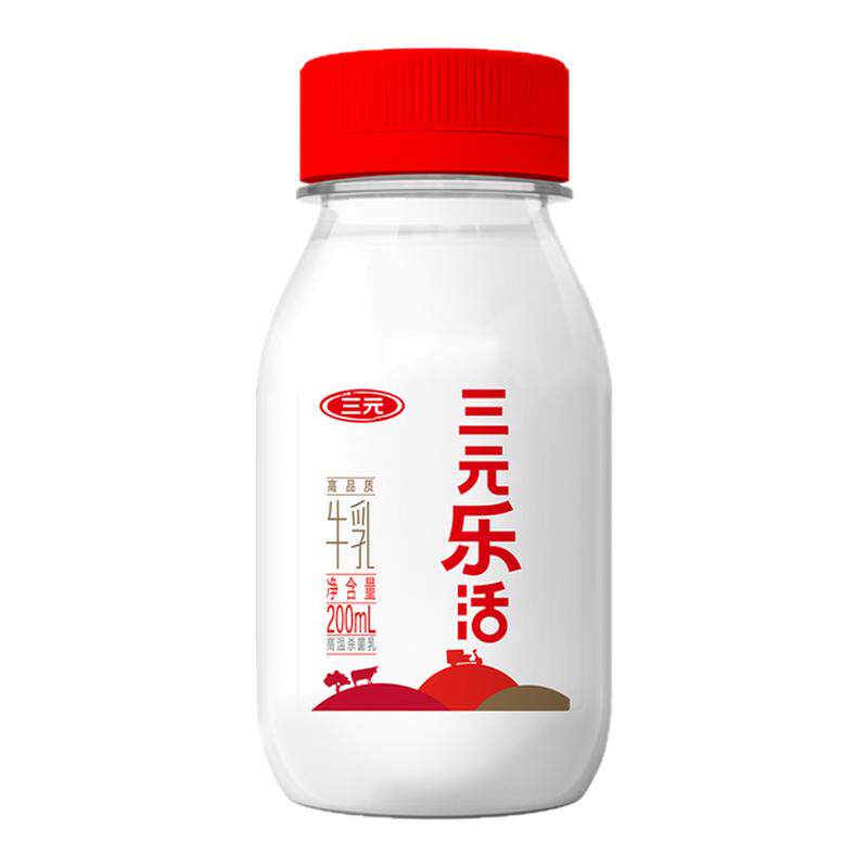 三元鲜活乐活低温纯牛奶200ml*10
