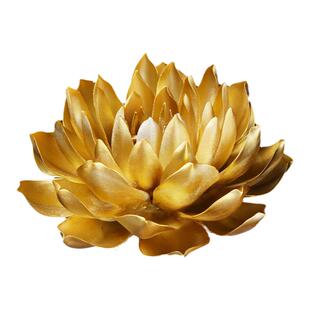 戴玉堂陶瓷摆件《金色禅意》佛像莲花荷花佛前供花客厅佛桌仿真花