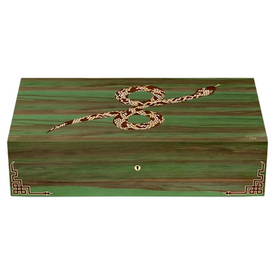 ELIEBLEU雄伟灵蛇雪茄剪刀保湿盒