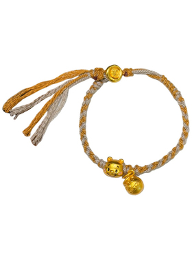 2026新年小熊蜜罐高级感编织手链