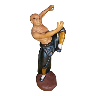 中华武术功夫陶瓷人物摆件假山园林盆景公仔花盆落地观赏装饰摆件