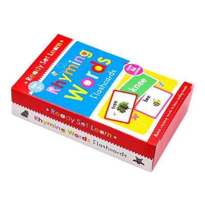 Flash Cards英文原版 配套字卡Rhyming Words Flashcards韵律词押韵词学习卡片学前启蒙高效英语闪卡高频词卡片3-5-6岁绘本