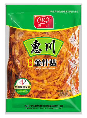 惠川下饭菜香辣金针菇榨菜开味菜