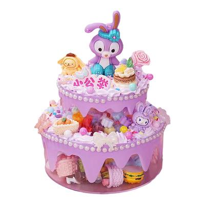 奶油胶diy发夹鲨鱼夹小蛋糕材料套盒女孩手工咕卡套装玩具小配件