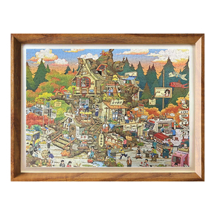 实木拼图框1000片相框挂墙500装裱大画框300框架定制2000片4K开8K