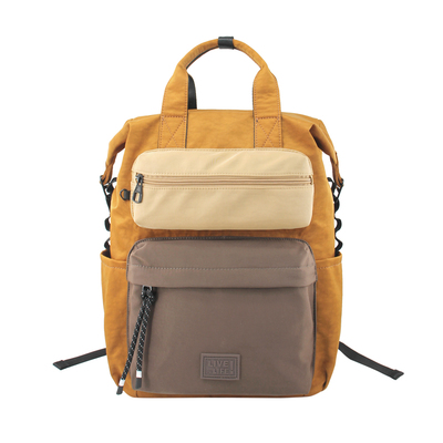 花间公主live in life撞色双肩包大容量书包轻便户外旅行登山背包