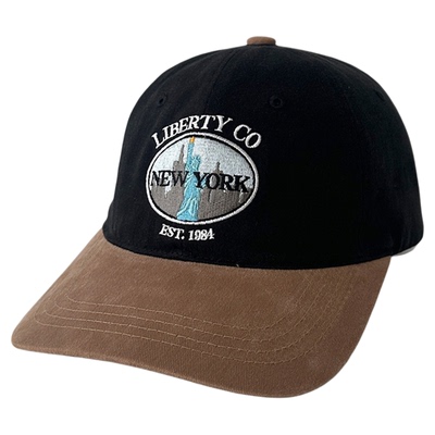 韩国MILLITAGE潮牌代购自由女神像NEWYORK鸭舌帽撞色棒球帽四季帽