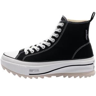 excelsior饼干鞋官方 黑色女鞋运动板鞋增高休闲鞋厚底高帮帆布鞋