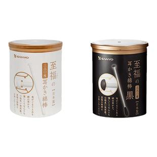 日本进口双头棉签掏耳朵一次性竹棒蘑菇头清洁卸妆化妆棉棒100根