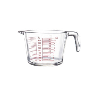PAE过滤玻璃量杯带刻度耐高温烘焙工具厨房用食品级大容量打蛋杯
