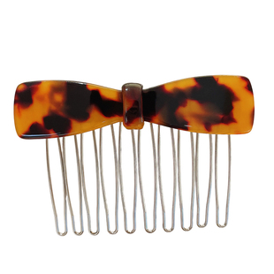 高级感醋酸蝴蝶结倒插梳大号侧边刘海碎发梳高颅顶公主头发夹头饰