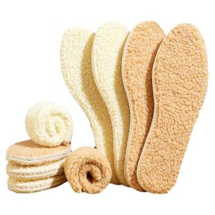 羊羔绒保暖鞋垫男女吸汗防臭加绒加厚防寒毛绒软底舒适羊毛棉冬季