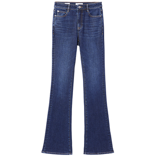 Miss Sixty春秋牛仔裤微喇叭裤广角裤复古风显瘦休闲千禧风通勤