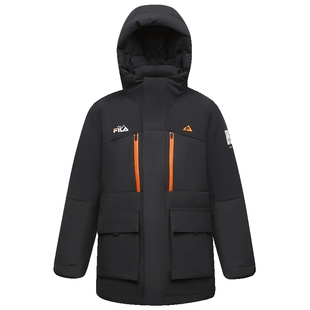 FILA斐乐儿童童装羽绒服2025年冬季新款男中大童中长款休闲羽绒服