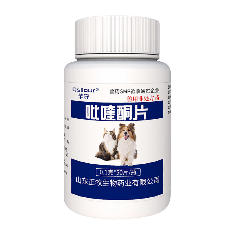 兽药兽用吡喹酮片猪牛羊鸡鸭鹅宠物猫狗驱血吸虫绦虫囊尾蚴病驱虫