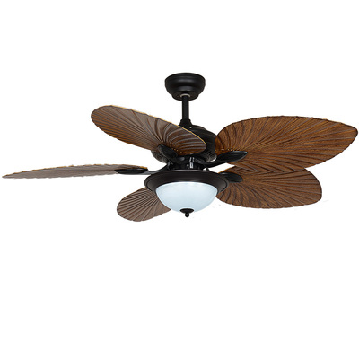 芭蕉叶美式吊扇灯复古变频遥控