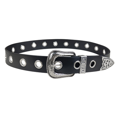 Darkblue男女雕花合金皮带