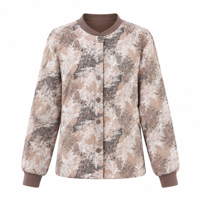 桑蚕丝加厚保暖中老年女棉服可拆