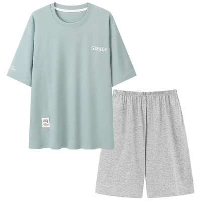 莫代尔男士睡衣夏款短袖