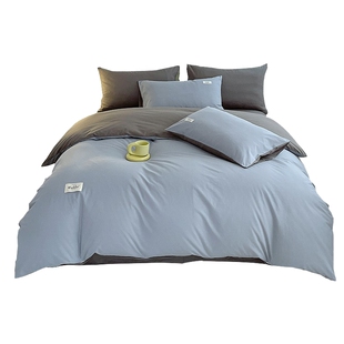 ins床上四件套全棉100纯棉夏季床单被套被罩学生宿舍单人三件套4